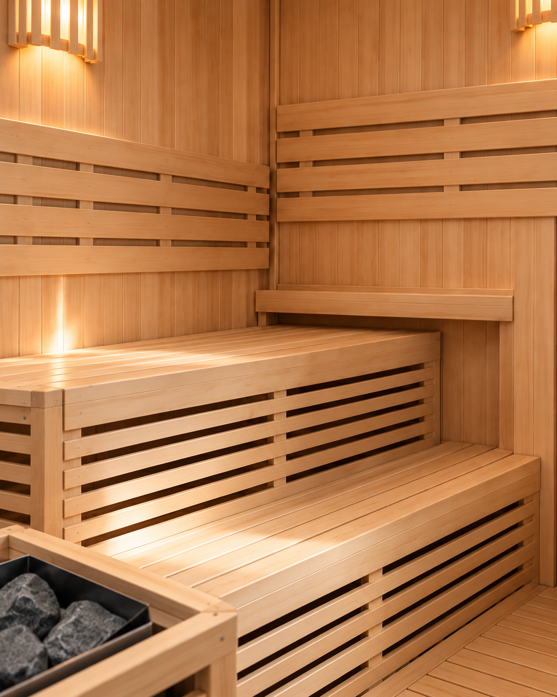 Sauna Finlandesa para casa Esquina 4-5 personas - detalle