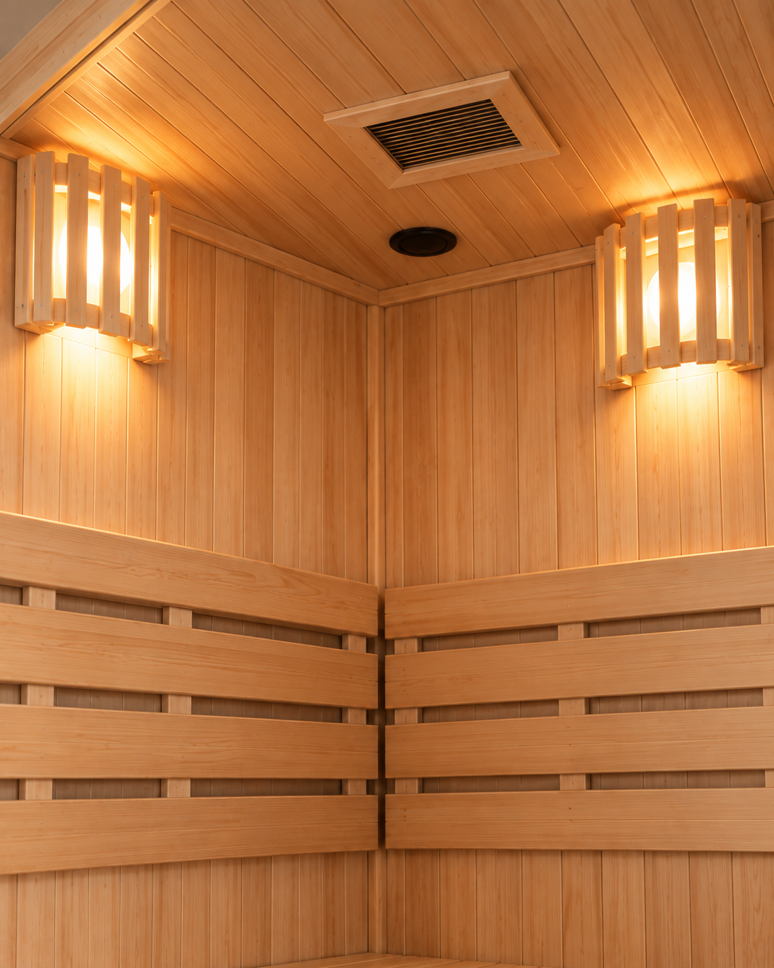 Sauna Finlandesa para casa Esquina 4-5 personas - detalle
