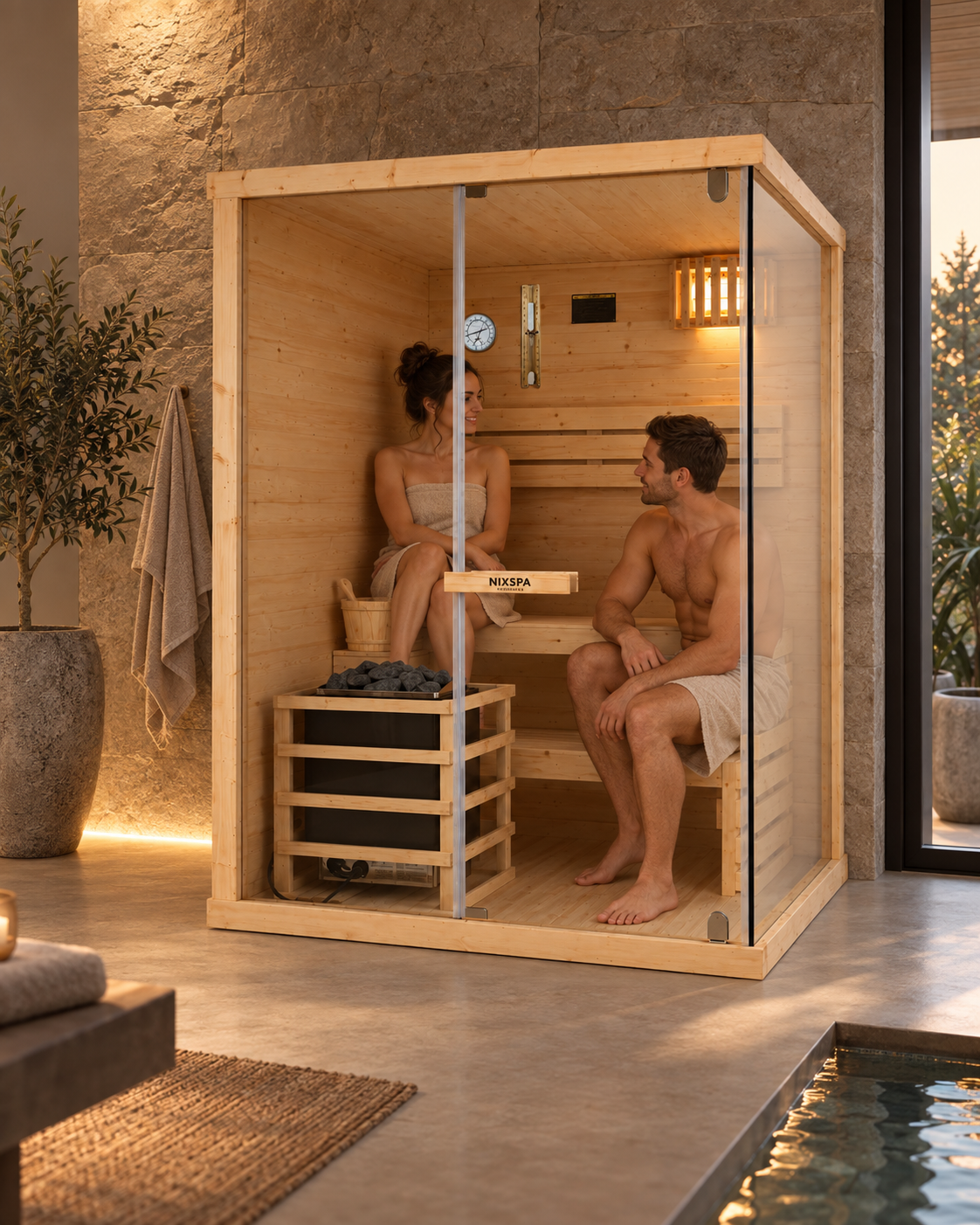 Sauna Finlandesa para Casa 2 Personas - ambiente