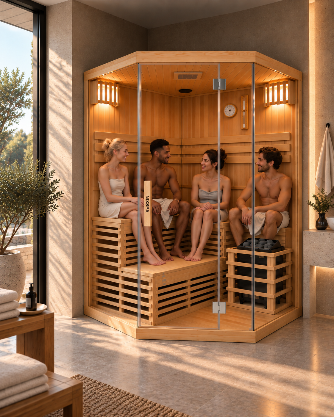 Sauna Finlandesa para casa Esquina 4-5 personas - ambiente