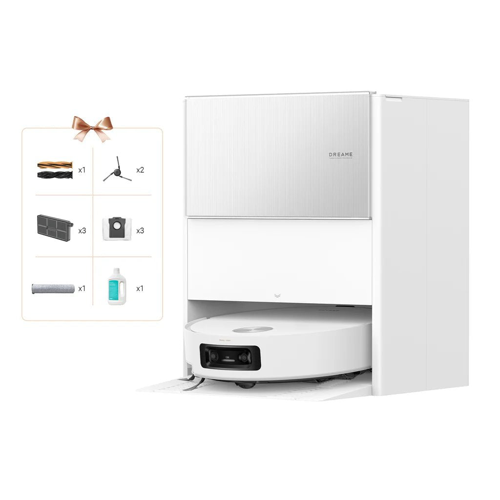 Dreame – Aqua10 Ultra Roller Complete Robot aspirador y fregasuelos blanco con base automática para hogar - BricoandPool