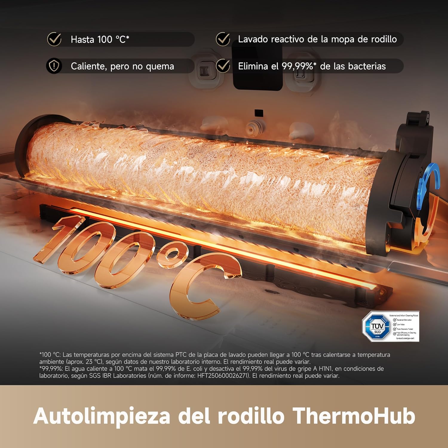Dreame – Aqua10 Ultra Roller Complete Robot aspirador y fregasuelos blanco con base automática para hogar - BricoandPool