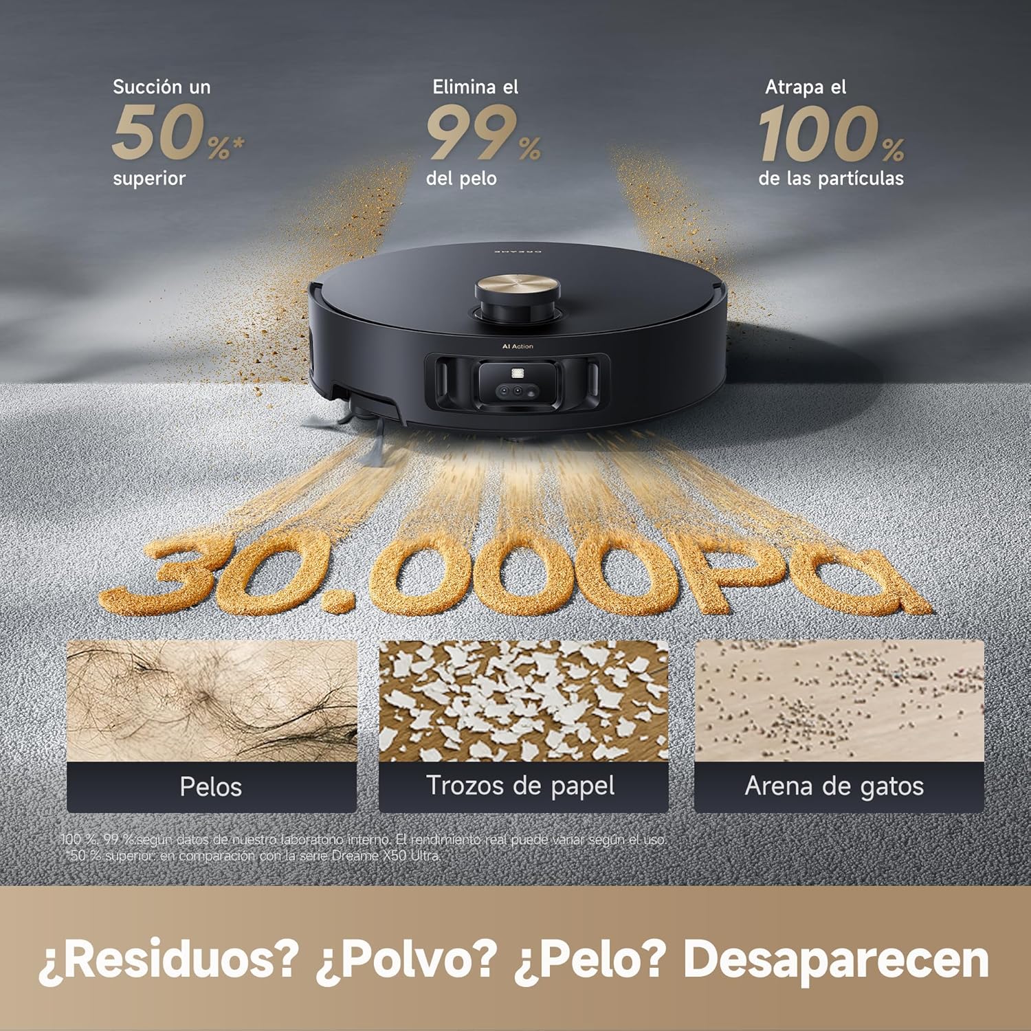 Dreame – Aqua10 Ultra Roller Complete Robot aspirador y fregasuelos negro con base automática para hogar - BricoandPool