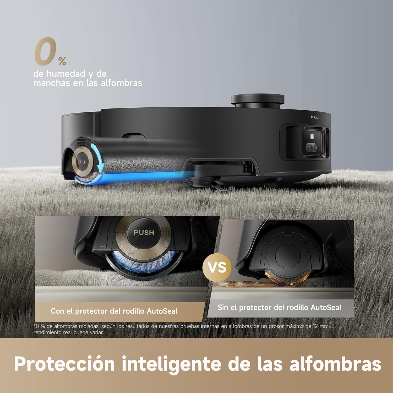 Dreame – Aqua10 Ultra Roller Complete Robot aspirador y fregasuelos negro con base automática para hogar - BricoandPool