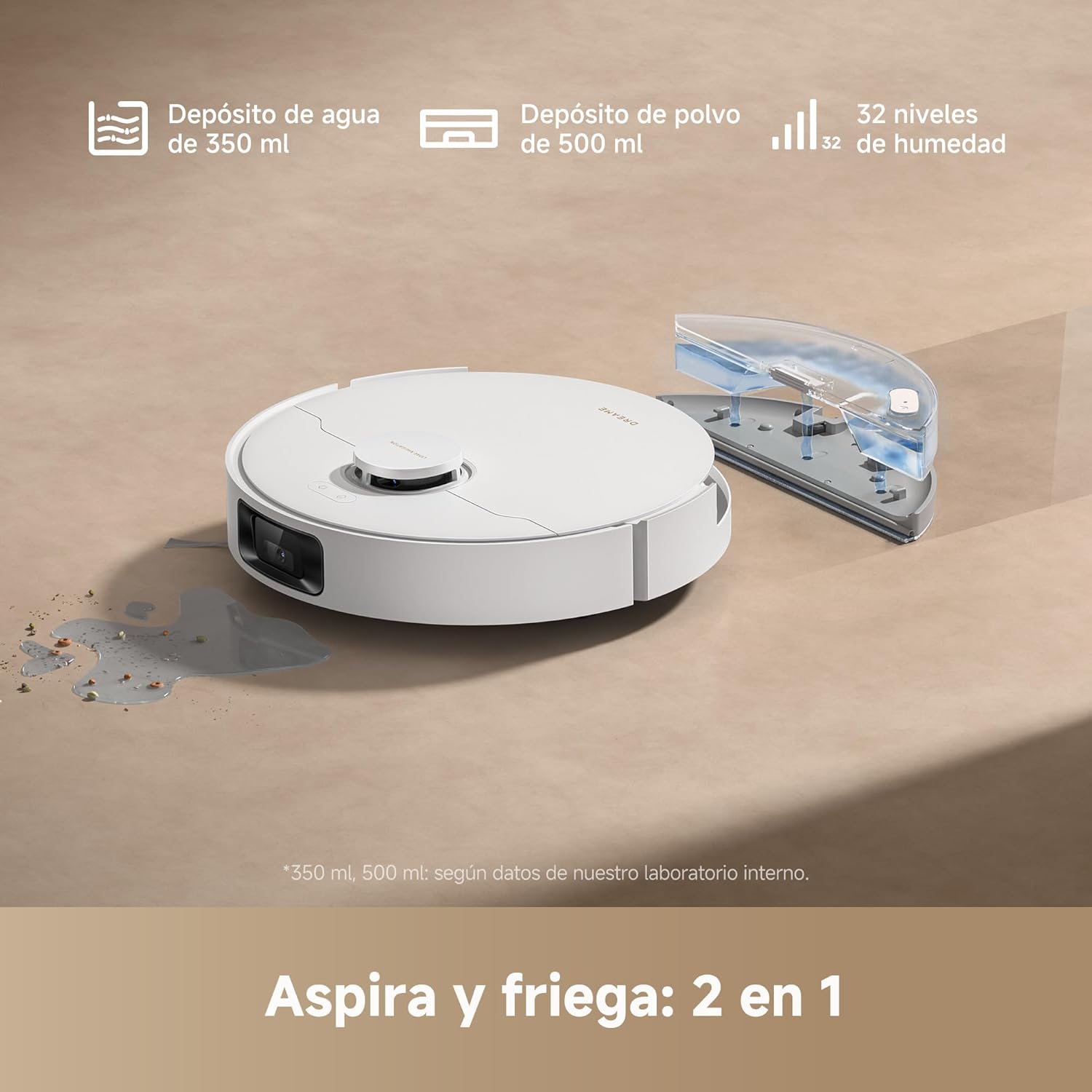 Dreame – D20 Pro Plus robot aspirador blanco - BricoandPool