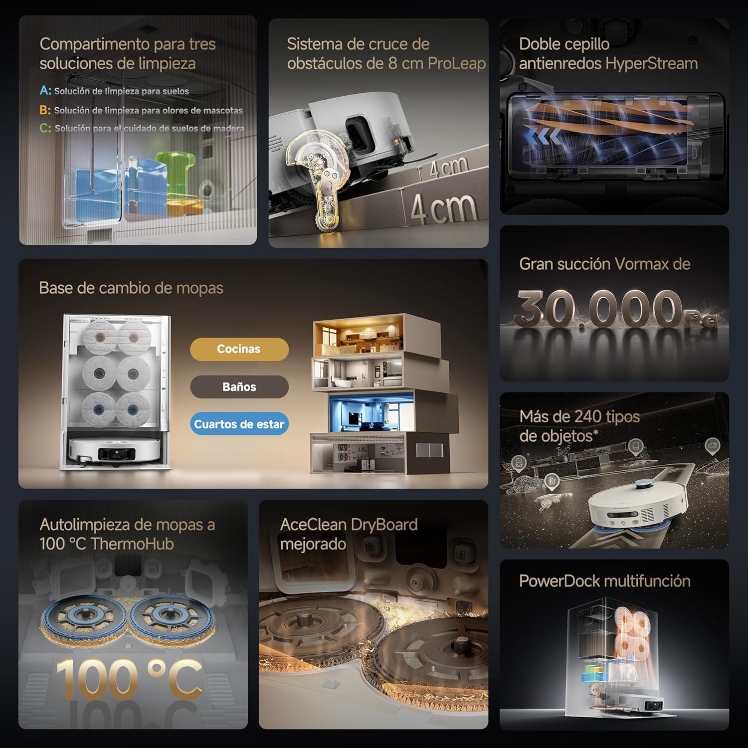 Dreame – Matrix10 Ultra robot aspirador Negro - BricoandPool