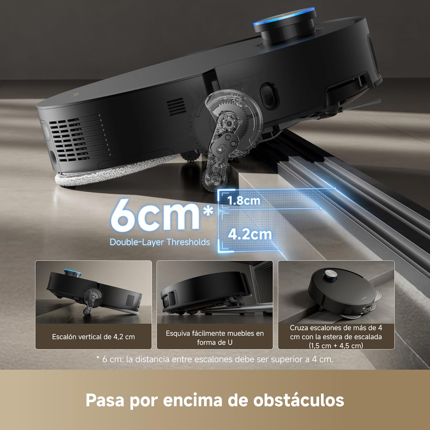 Dreame – X50 Master Robot aspirador y fregasuelos con base automática para hogar - BricoandPool