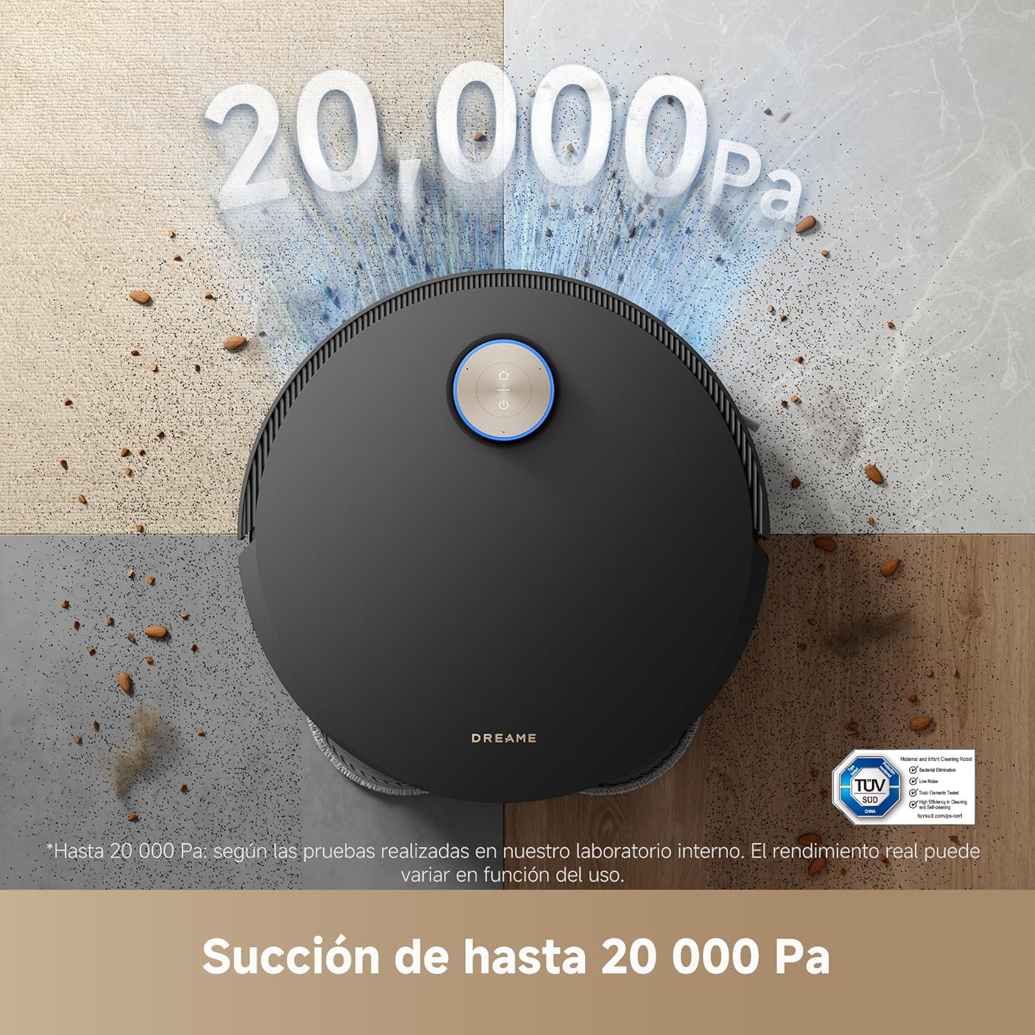 Dreame – X50 Ultra Complete Robot aspirador y fregasuelos negro con base automática para hogar - BricoandPool