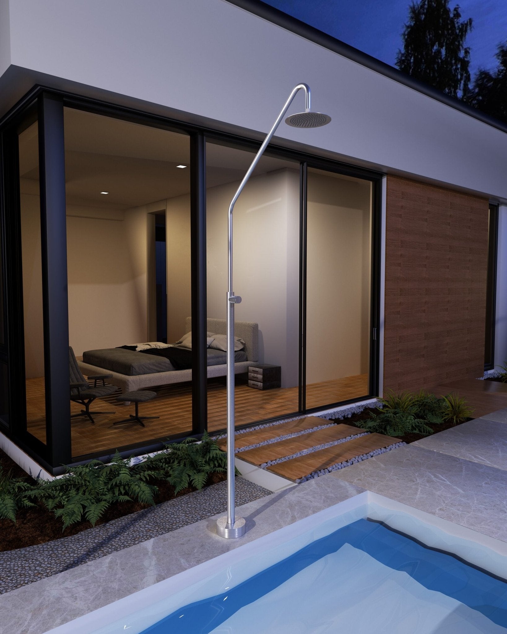 Ducha de piscina ALASKA Acero S.316 - BricoandPool