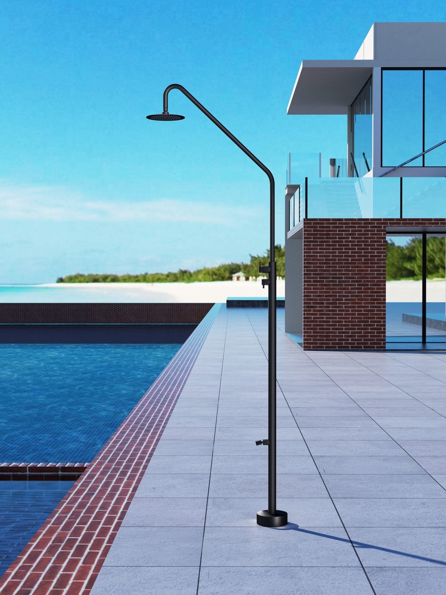 Ducha de piscina DAKOTA Negro mate - BricoandPool