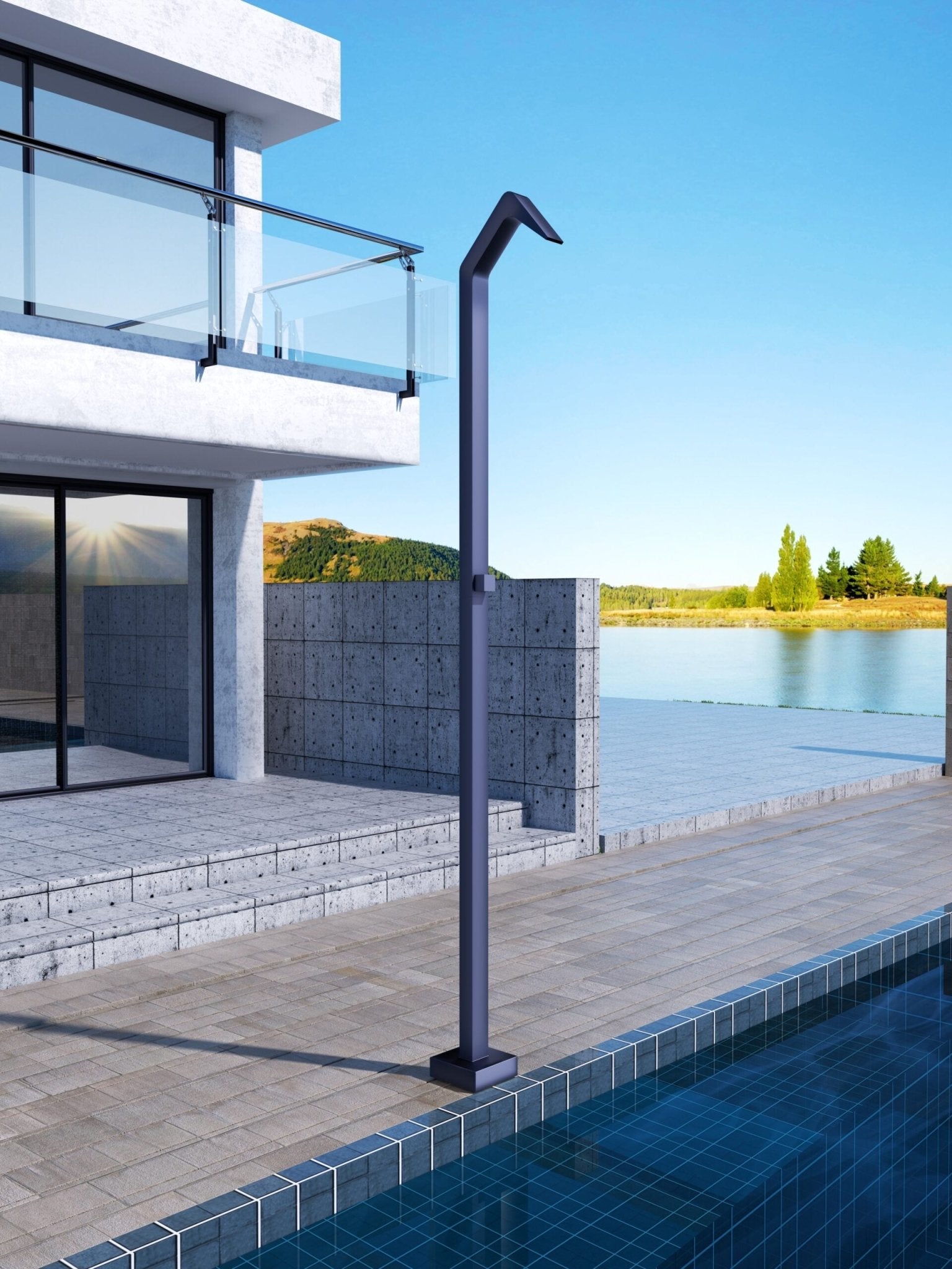 Ducha de piscina NIÁGARA Azul - BricoandPool