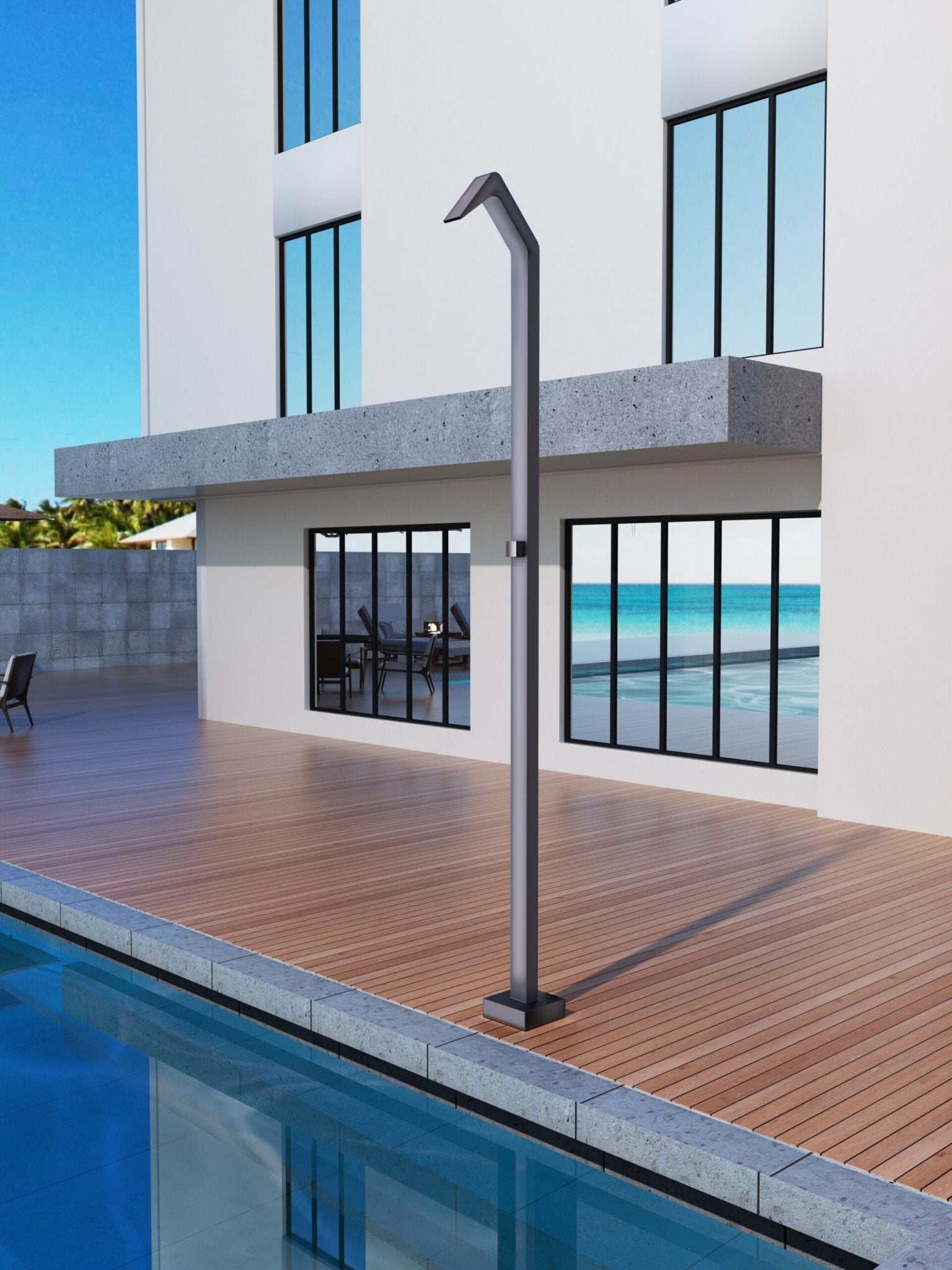 Ducha de piscina NIÁGARA Gris - BricoandPool