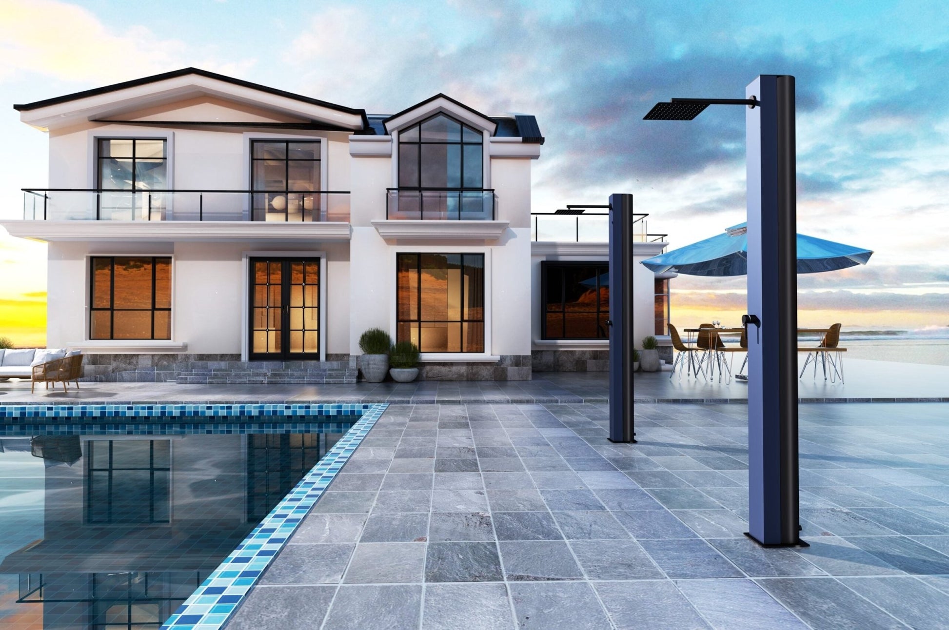 Ducha de piscina PHOENIX Azul - BricoandPool