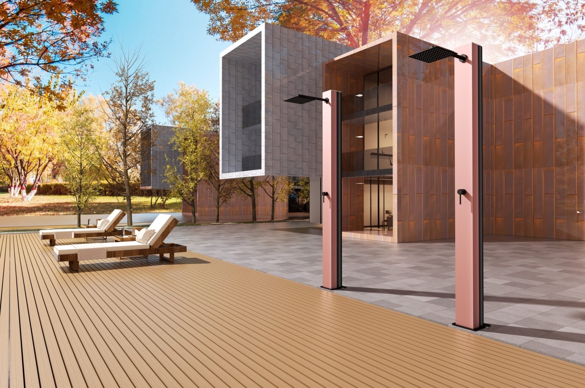 Ducha de piscina PHOENIX Rosa - BricoandPool