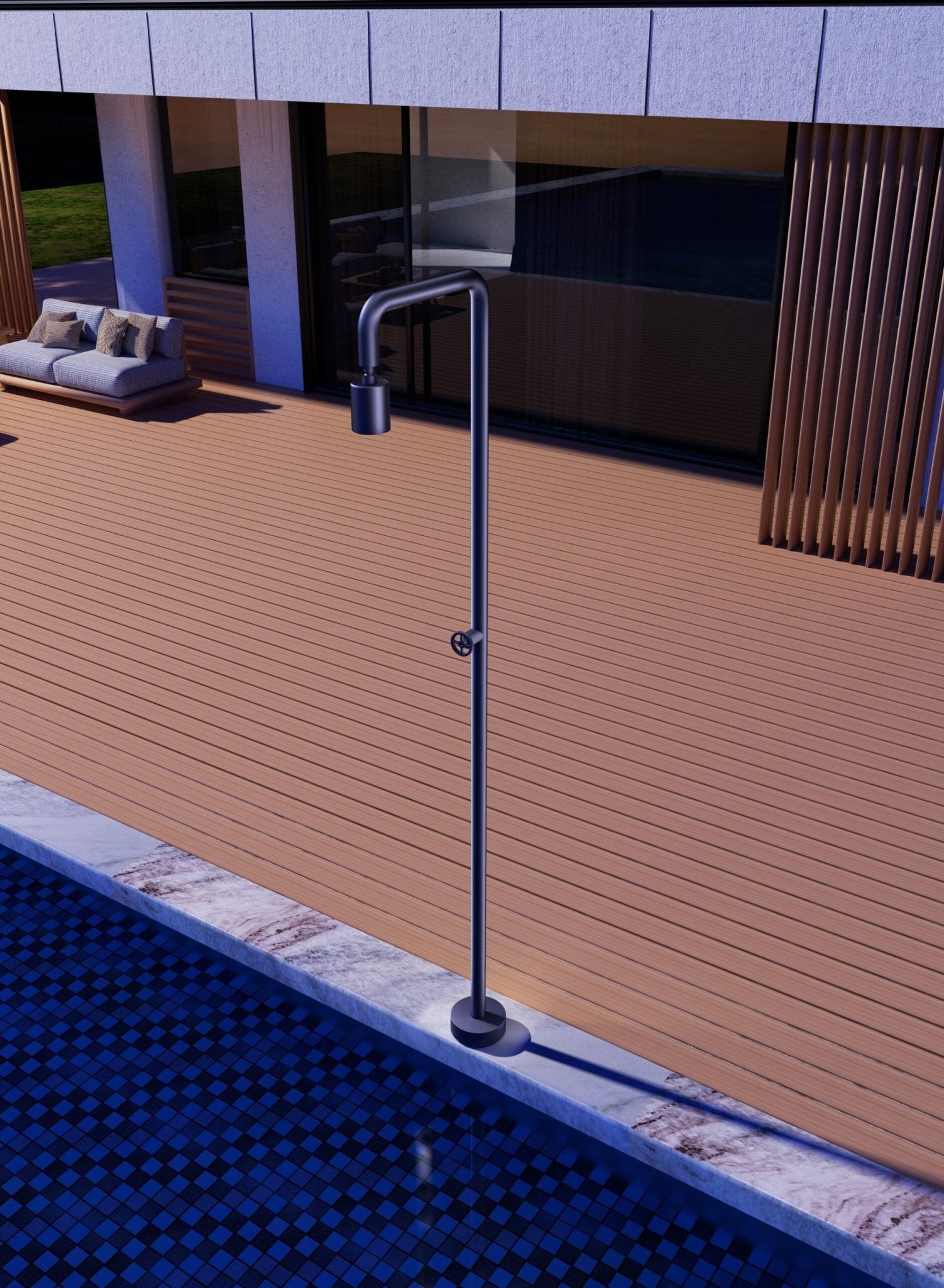 Ducha de piscina POOL Azul - BricoandPool