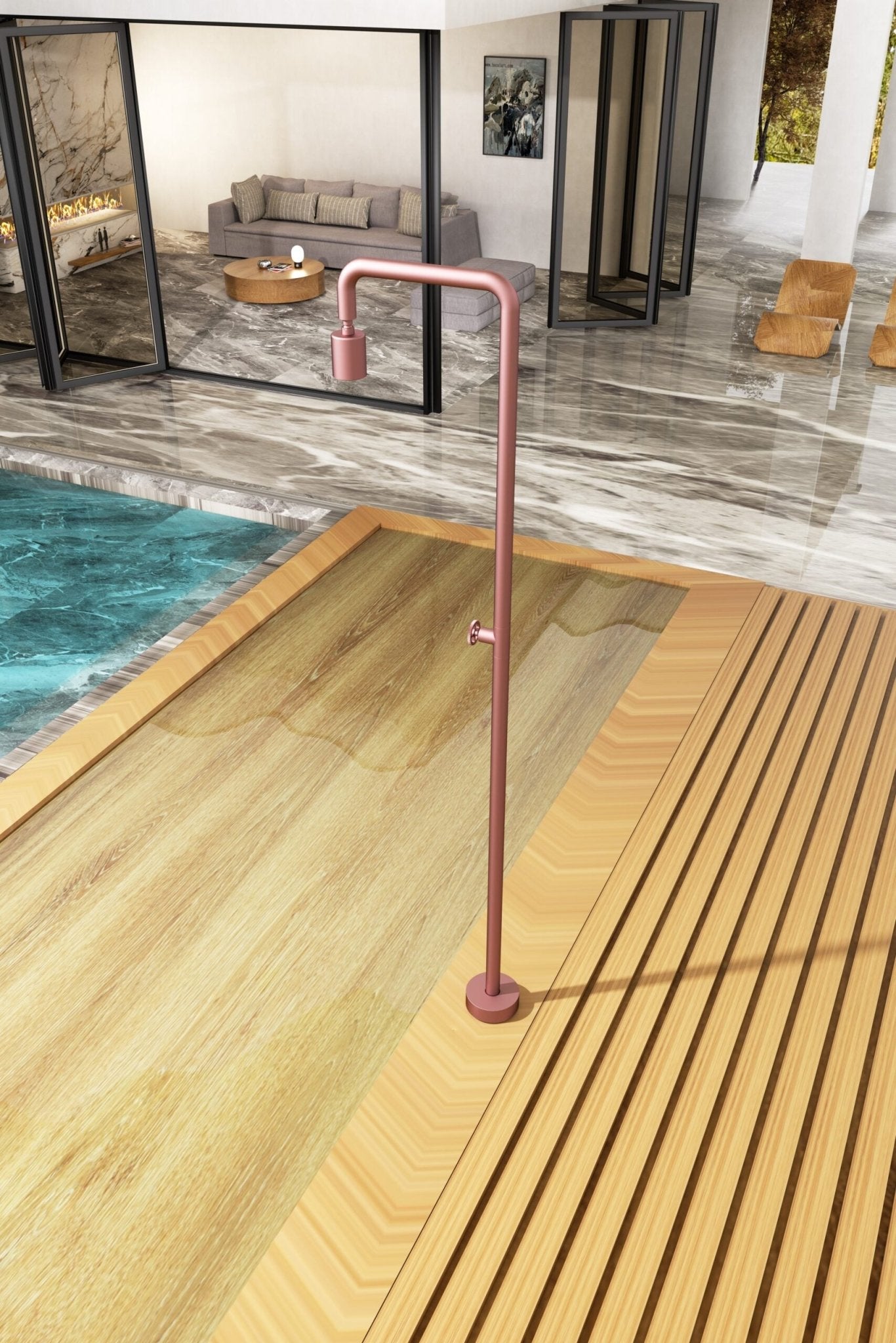 Ducha de piscina POOL Rosa - BricoandPool