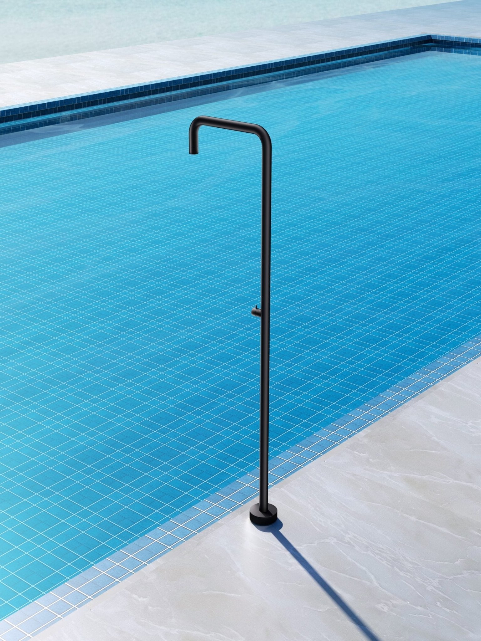 Ducha de piscina UTAH Negro mate - BricoandPool