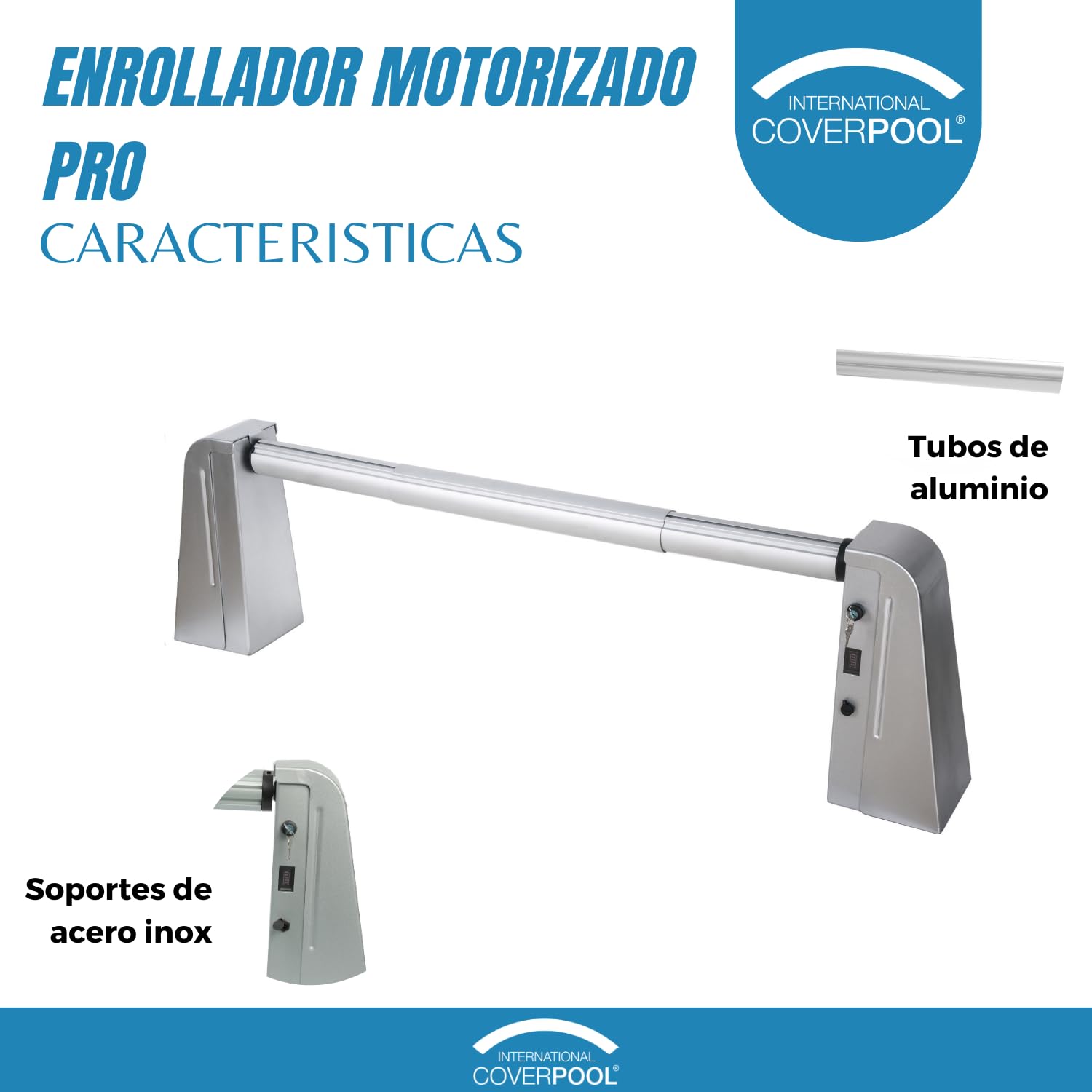 Enrollador de piscina motorizado con mando - BricoandPool