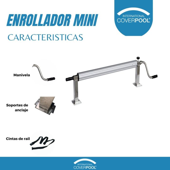Enrollador de piscina telescopico con manivela - BricoandPool