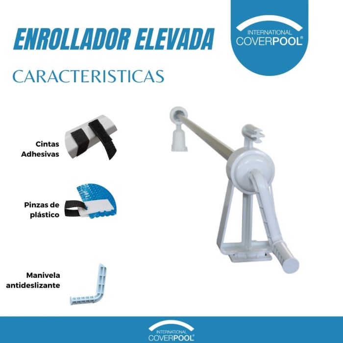 Enrollador de piscina telescopico para piscina elevada - BricoandPool