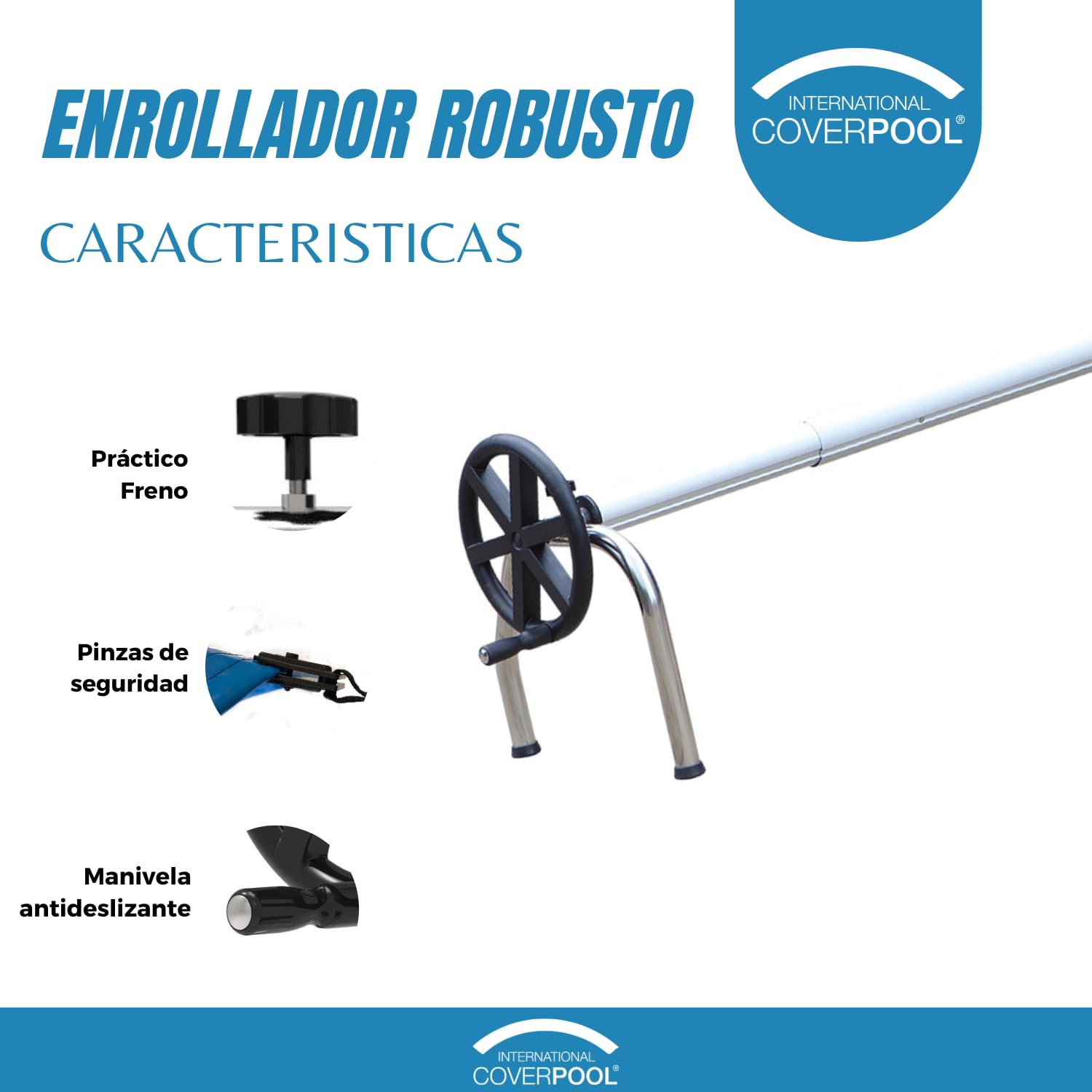 Enrollador telescopico robusto - BricoandPool