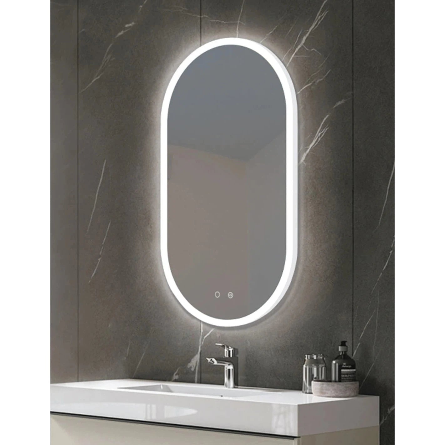 LeDIMEX - Miroir ovale Frame illuminée Canada de LED