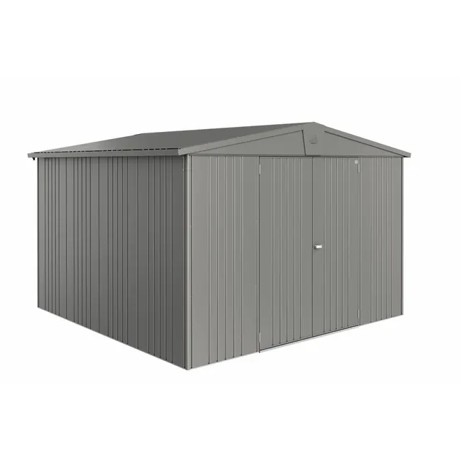 Biohort – Europa Caseta metálica de jardín en color Gris cuarzo metálico