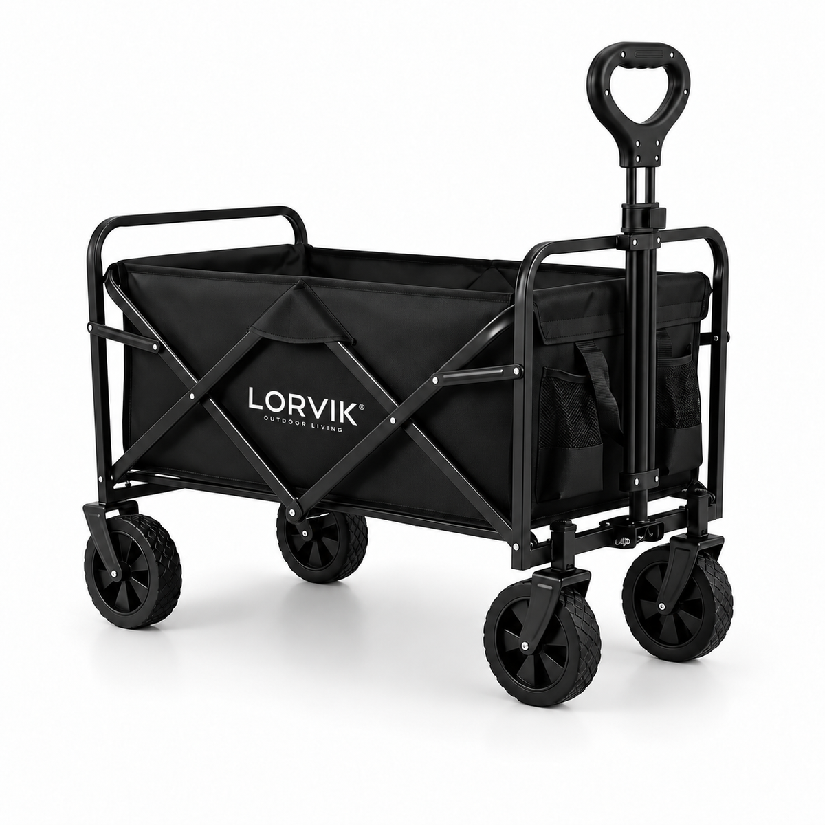 XXL opvouwbare all-terrain-kar 150 kg 91×51×64 cm Oxford 600D 100L voor strand, tuin en camping