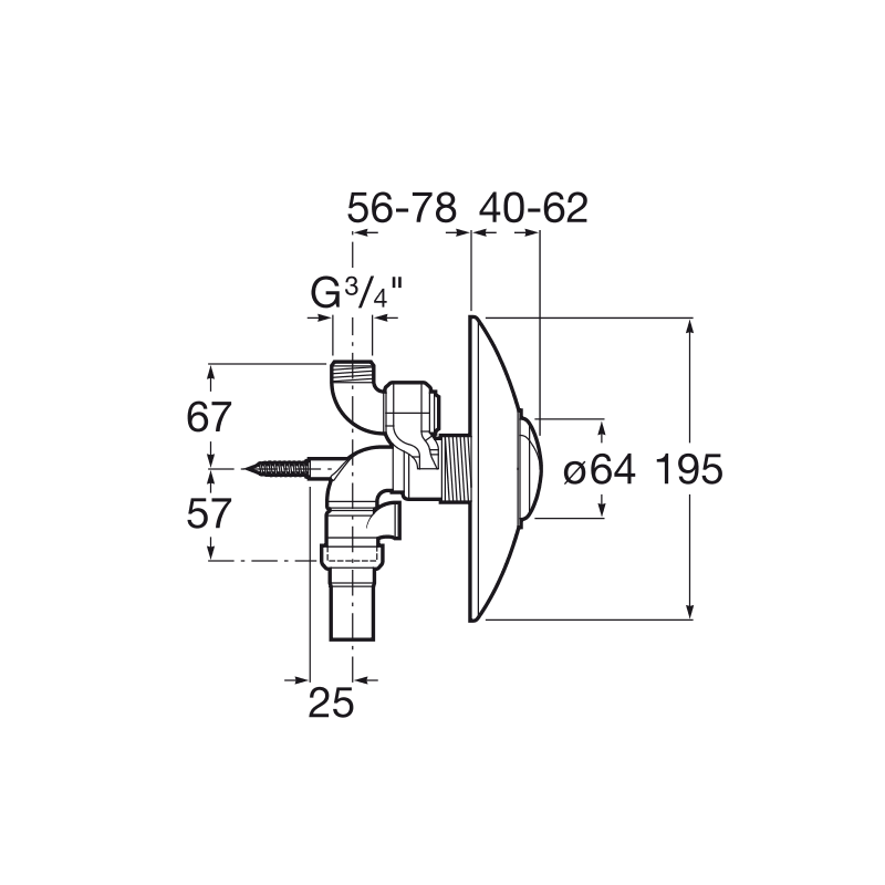 Roca - ona -e - fée électronique pour évier (eau pré-fermée). Connexion réseau A5A559EC00
