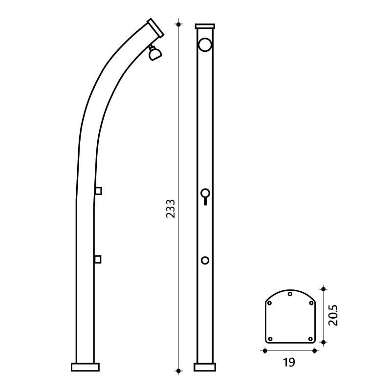 Formidra - Ducha solar Jolly 33L - BricoandPool
