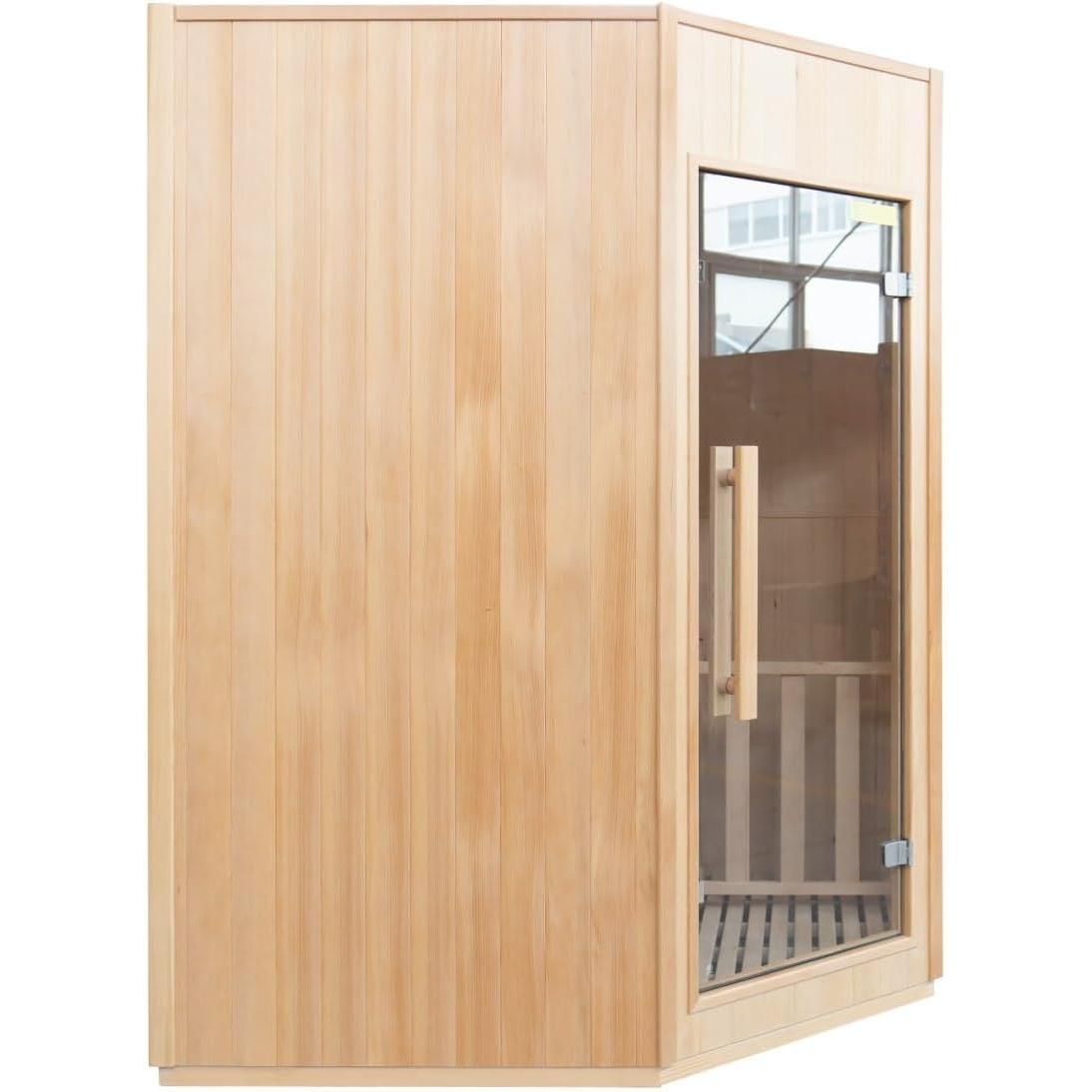 France Sauna - Zen 3 Corner Sauna tradicional de vapor - BricoandPool