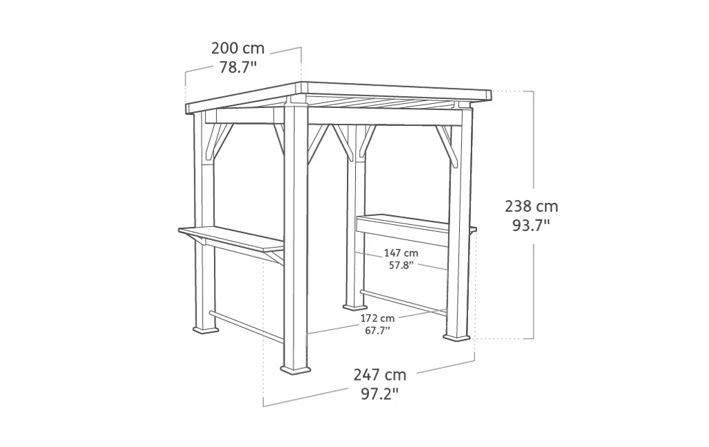 Keter - Gazebo Grill Signature marron