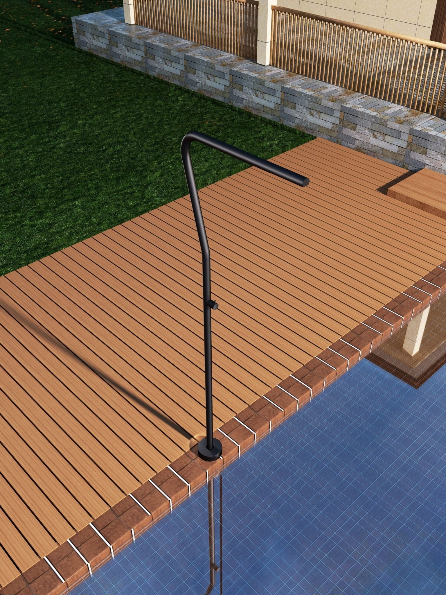 GDucha de piscina NEVADA Negro mate - BricoandPool