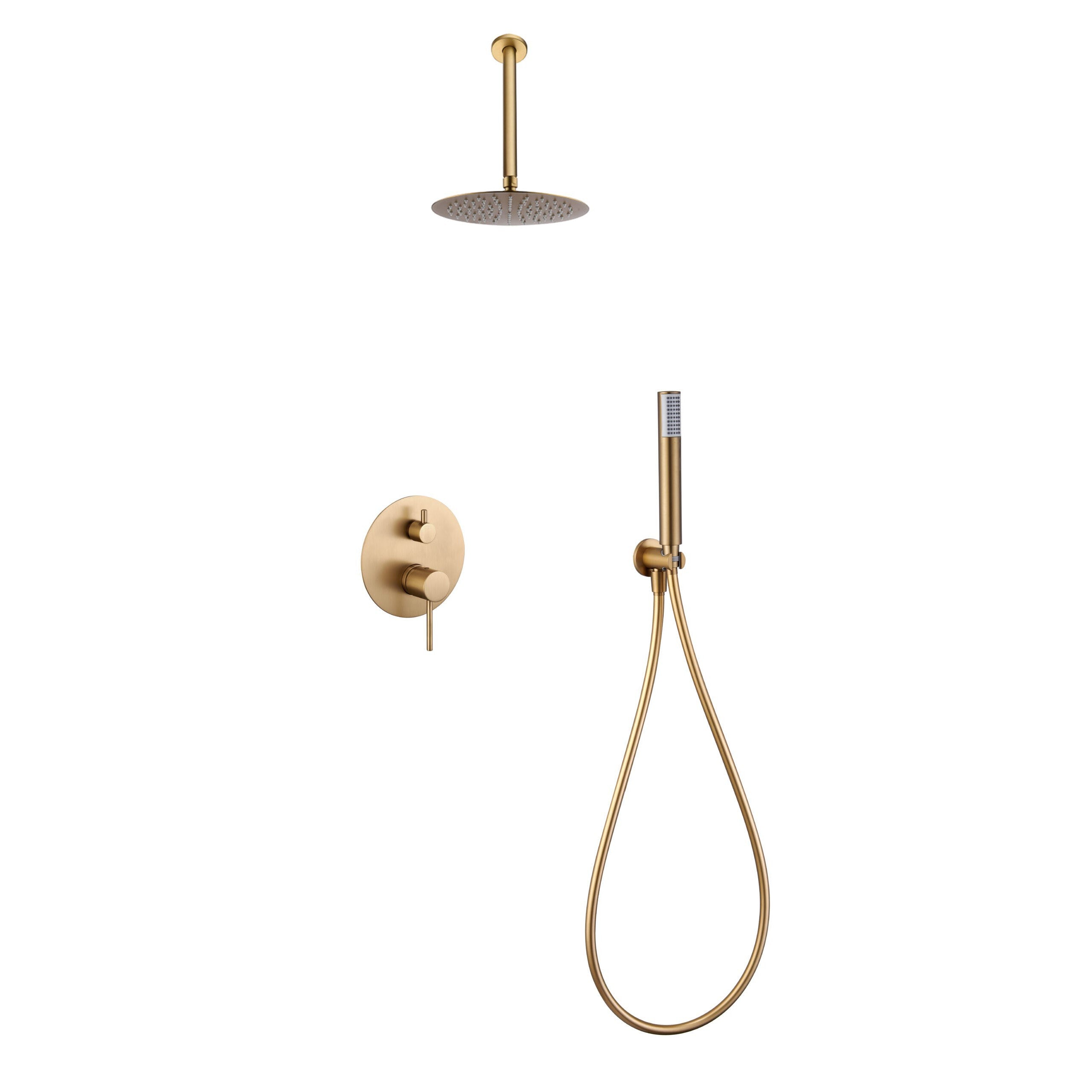 IMEX - Set douche gebogen Tivoli Gold Busheded