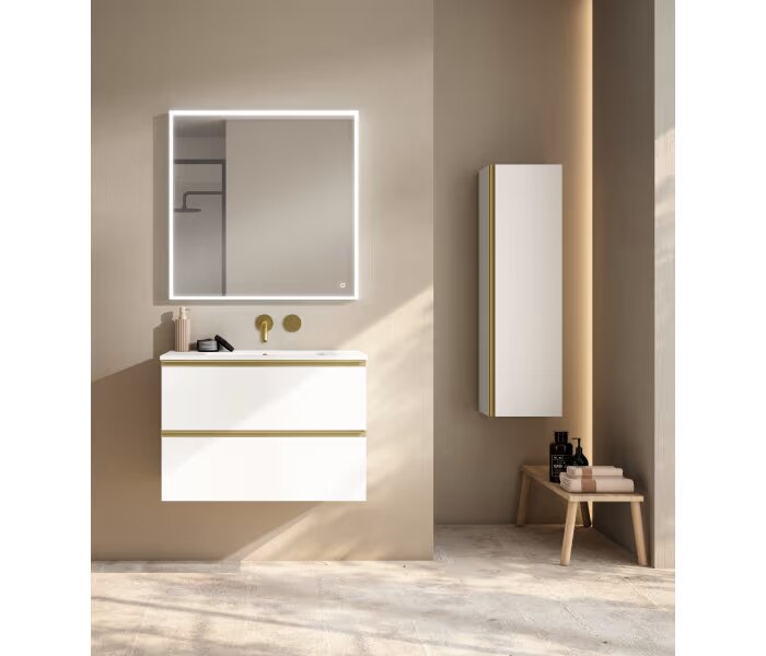 Conjunto mueble de baño Viso Bath Granada 2 cajones, suspendido con lavabo