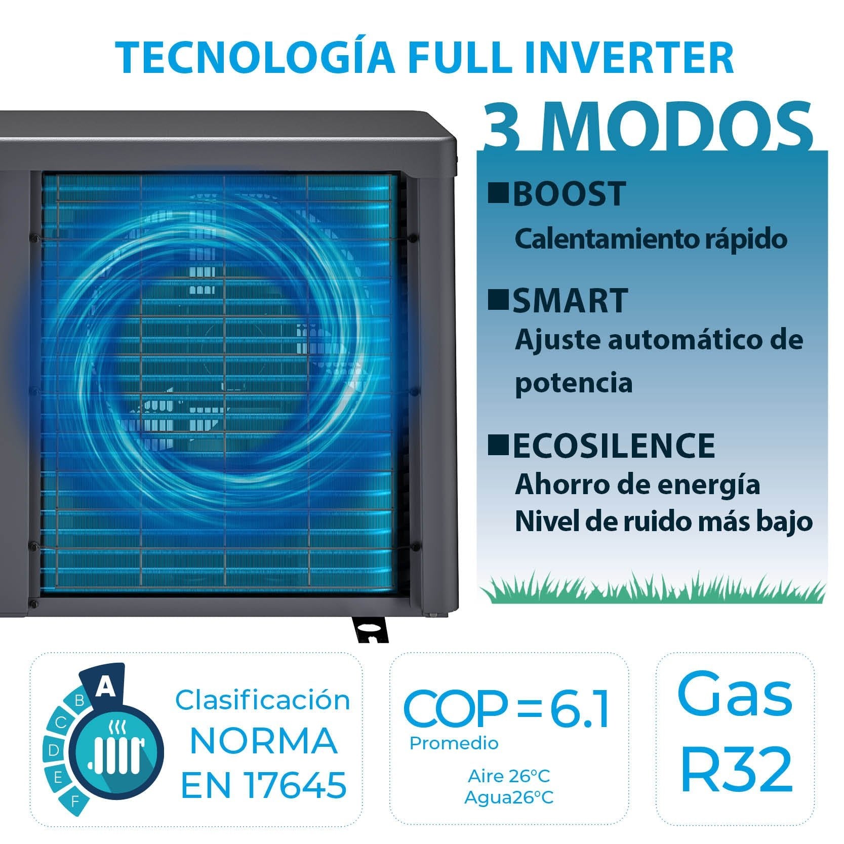 Gre - Bomba de calor de piscina Inverter HPGIC Wifi - BricoandPool