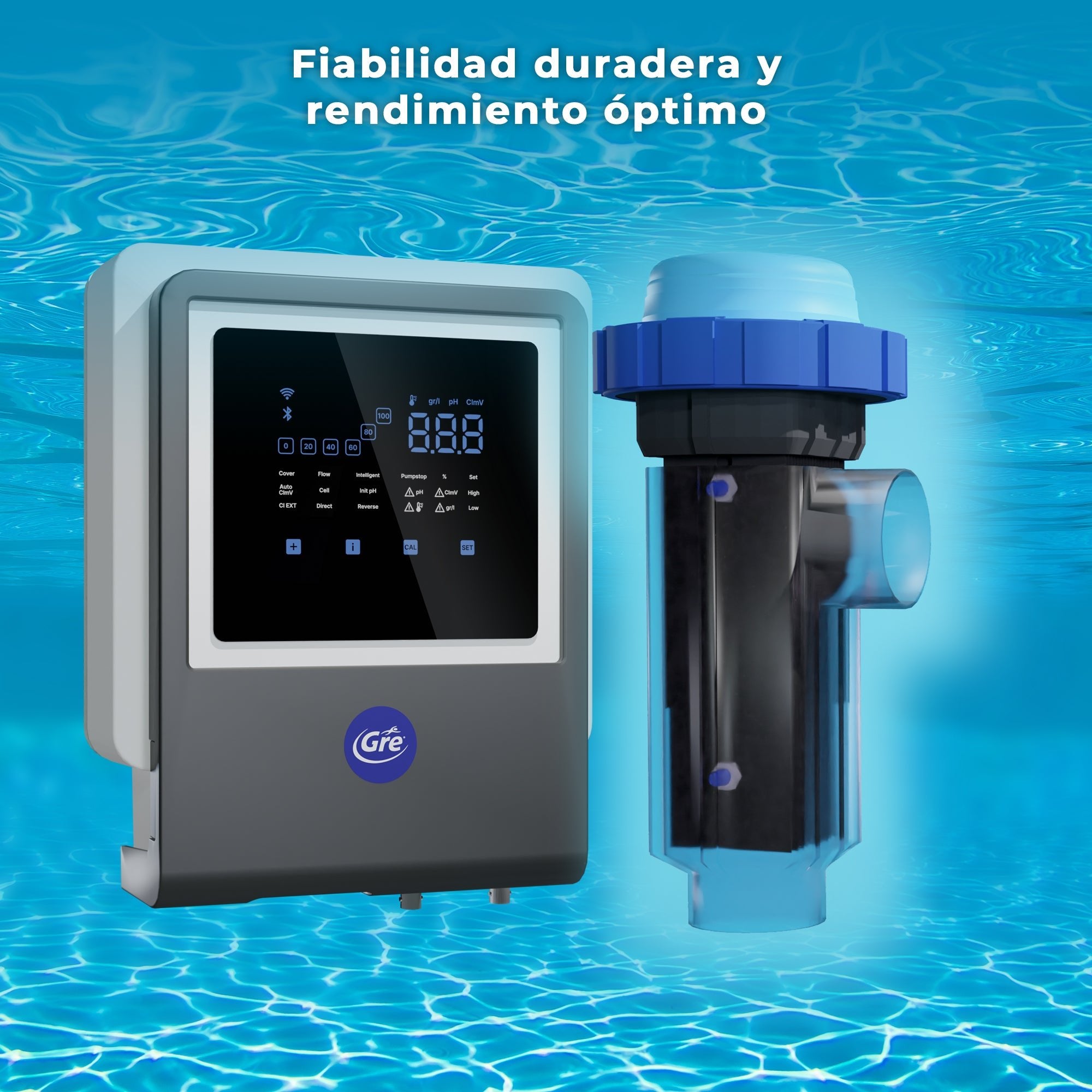 Gre - Clorador salino con control pH para piscinas - BricoandPool