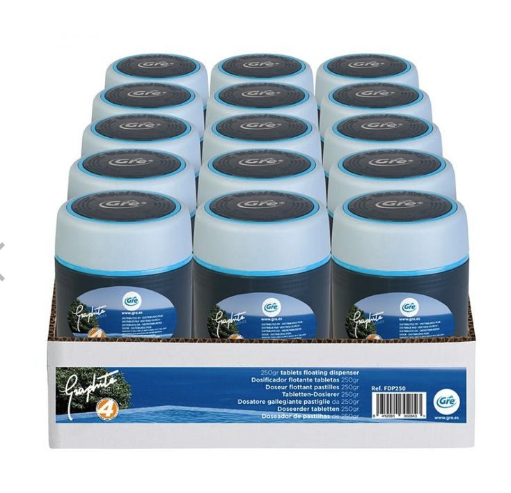 Gre - Dosificador de cloro flotante 250g Graphite - BricoandPool