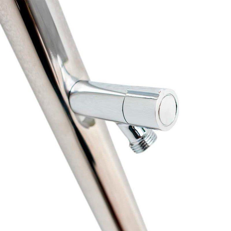 Gre - Ducha de acero inoxidable Minimal con lavapiés - BricoandPool