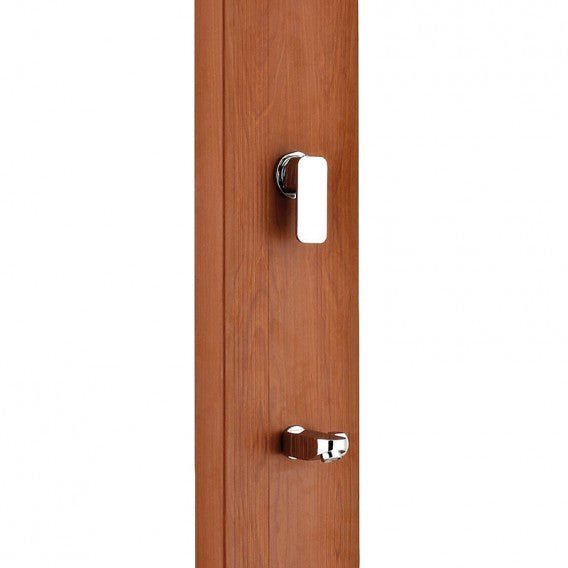 Gre - Ducha solar cuadrada aspecto madera 32 litros DSALC32W - BricoandPool