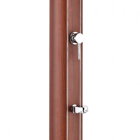 Gre - Ducha solar redonda aspecto madera 32 litros DSALR32W - BricoandPool