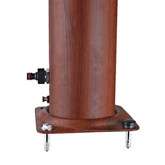 Gre - Ducha solar redonda aspecto madera 32 litros DSALR32W - BricoandPool