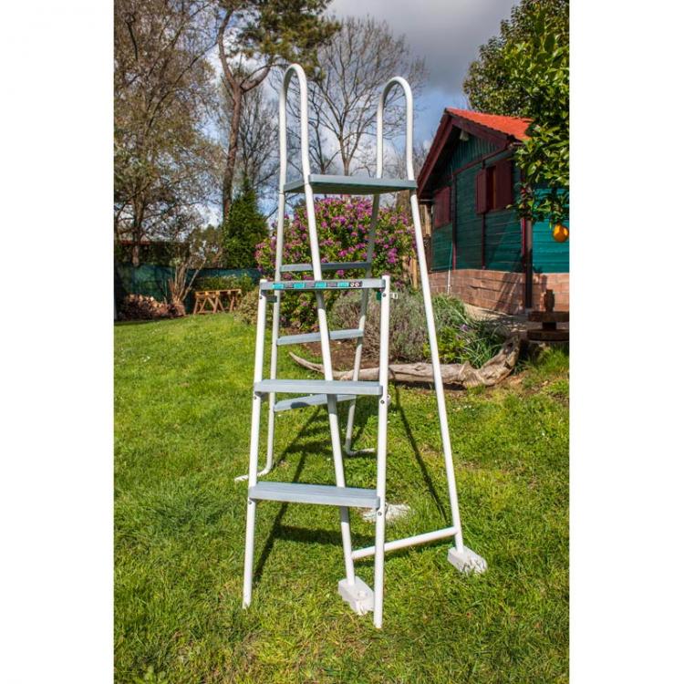 Gre - Escalera de seguridad con plataforma 120 - 132 cm ES1213 - BricoandPool