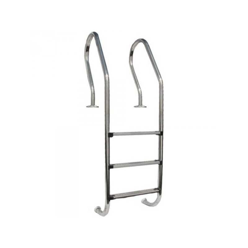 Gre - Escalera inox para piscina de madera 126674 - BricoandPool
