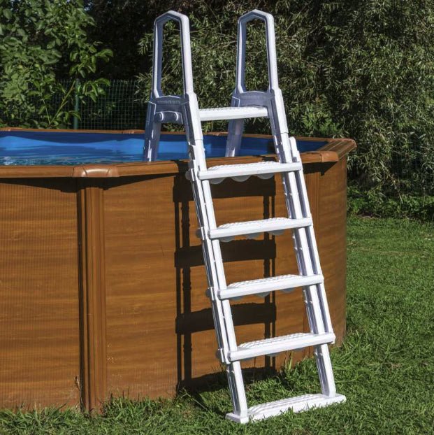 Gre Escalera Premium para piscina elevada con plataforma - BricoandPool