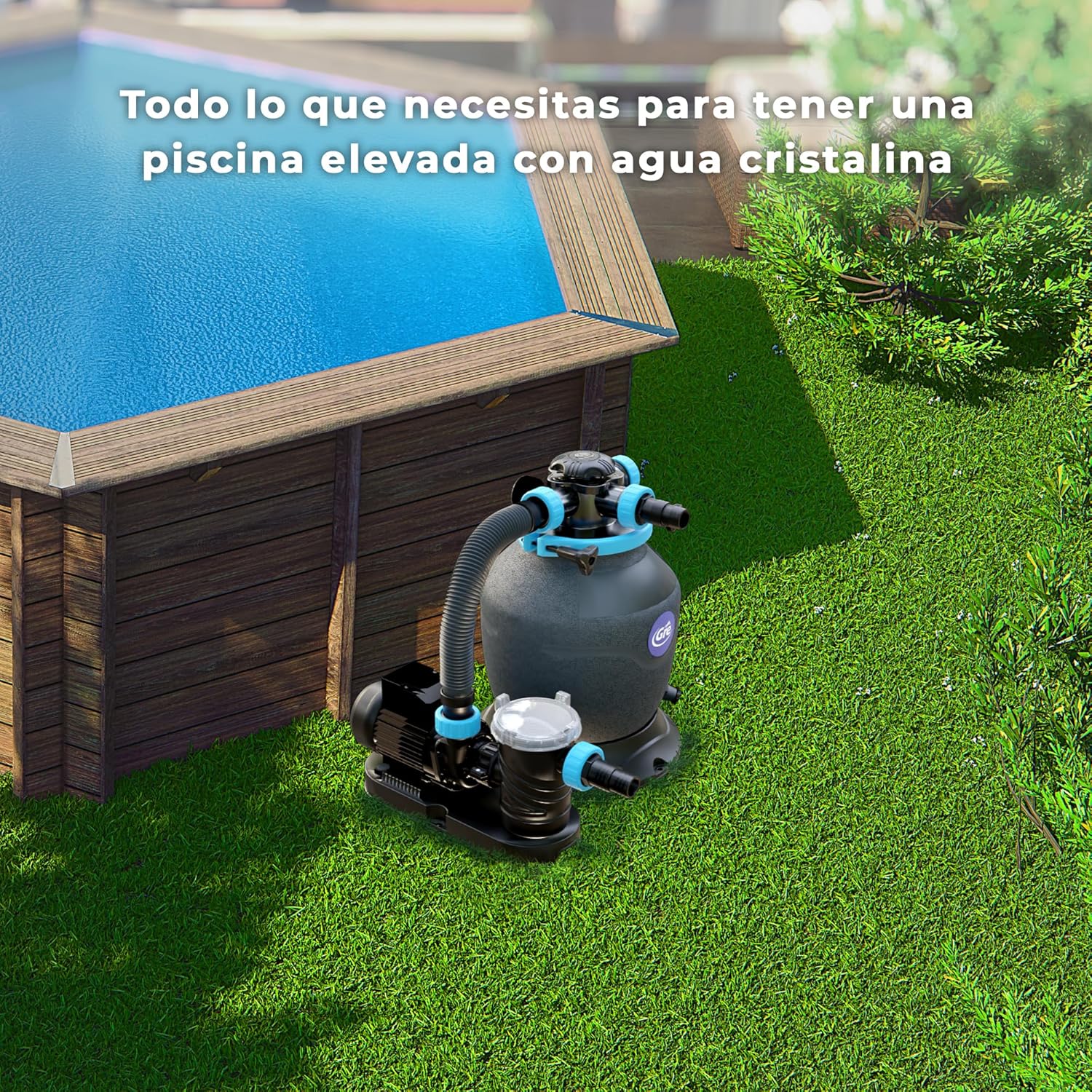 Gre - Filtro de arena Gre depuradora piscina con bomba - BricoandPool
