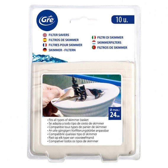 Gre - Filtros skimmer 10 unidades - BricoandPool