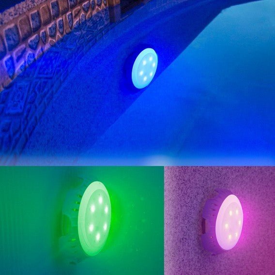 Gre - Foco proyector LED colores válvula retorno piscina LEDRC - BricoandPool