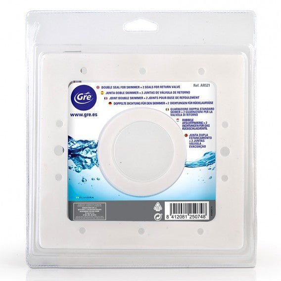 Gre - Junta doble skimmer + 2 juntas válvula retorno AR521 - BricoandPool