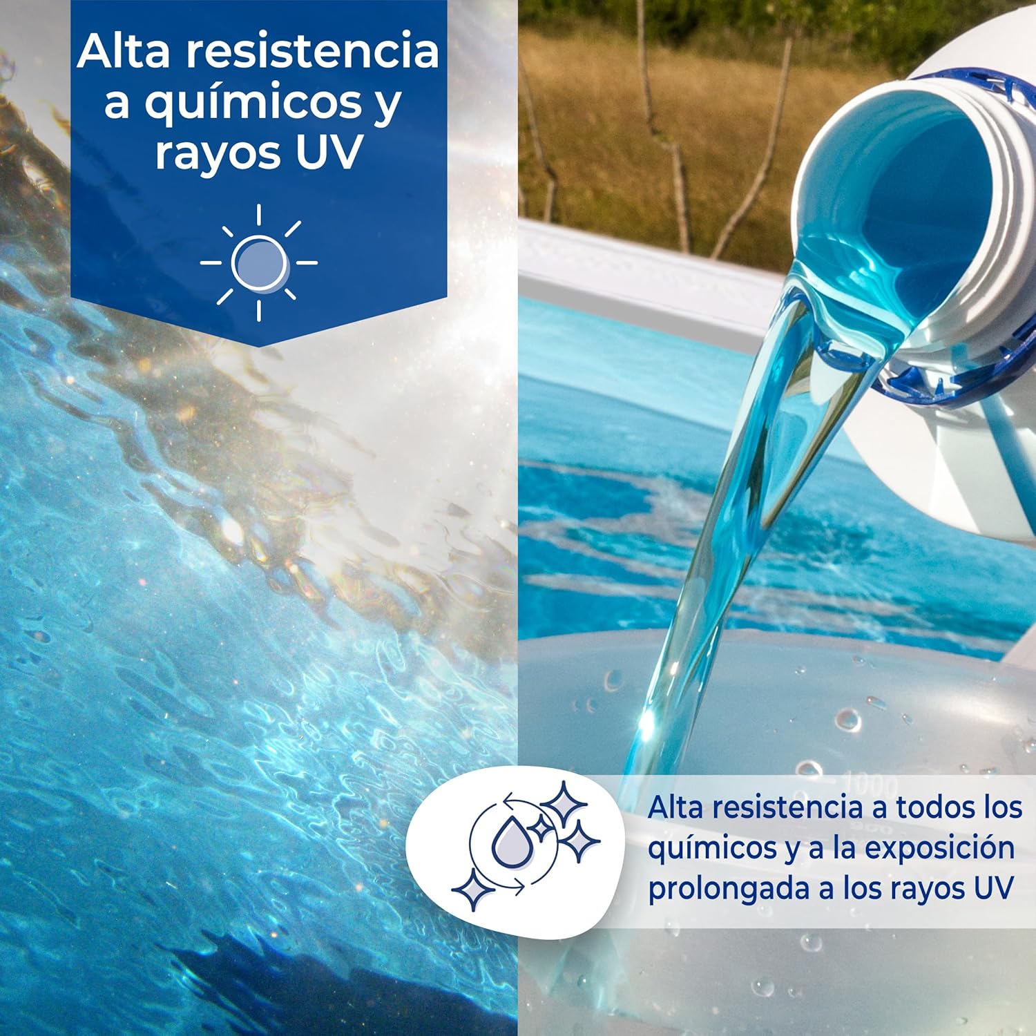 Gre - Liner gresite para piscina de acero ovalada de 132 CM de altura - BricoandPool